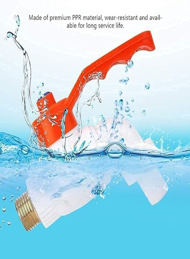 JES Plastic Heavy Duty White Turkey Nozzle Bib Cock Tap for Bathroom Kitchen & Garden Single Piece Faucet Set - Image 4